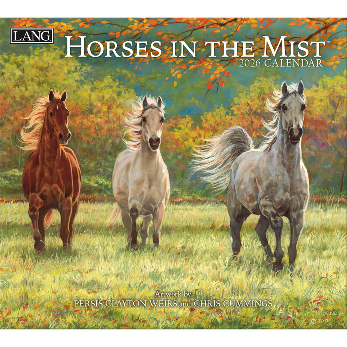 Calendar LANG 2026 - Horses In The Mist