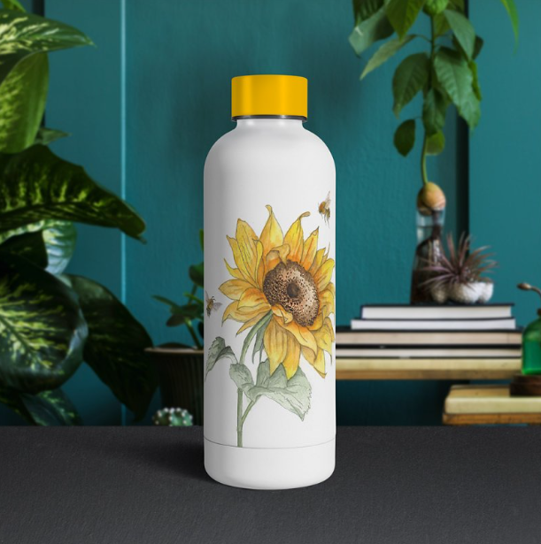 Bee-Tanical Drink Bottle - Sunflower