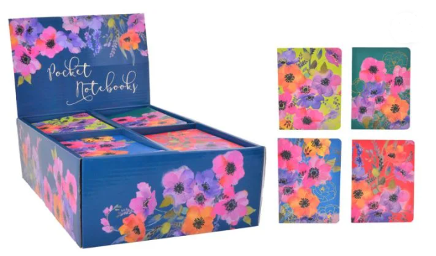 Anemones A6 Pocket Notebook - Asst