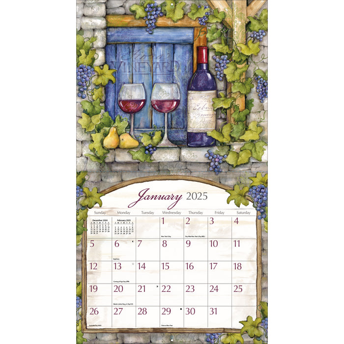 Calendar LANG 2025 - Wine Country