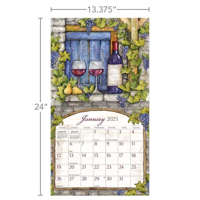 Calendar LANG 2025 - Wine Country