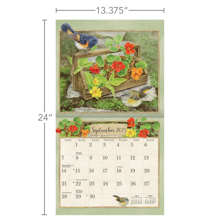 Calendar LANG 2025 - Birds In The Garden