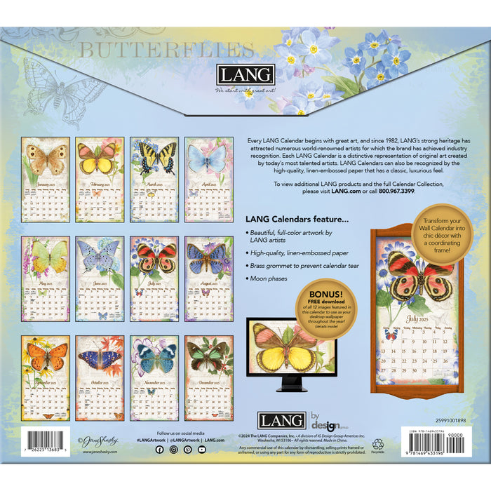 Calendar LANG 2025 - Butterflies