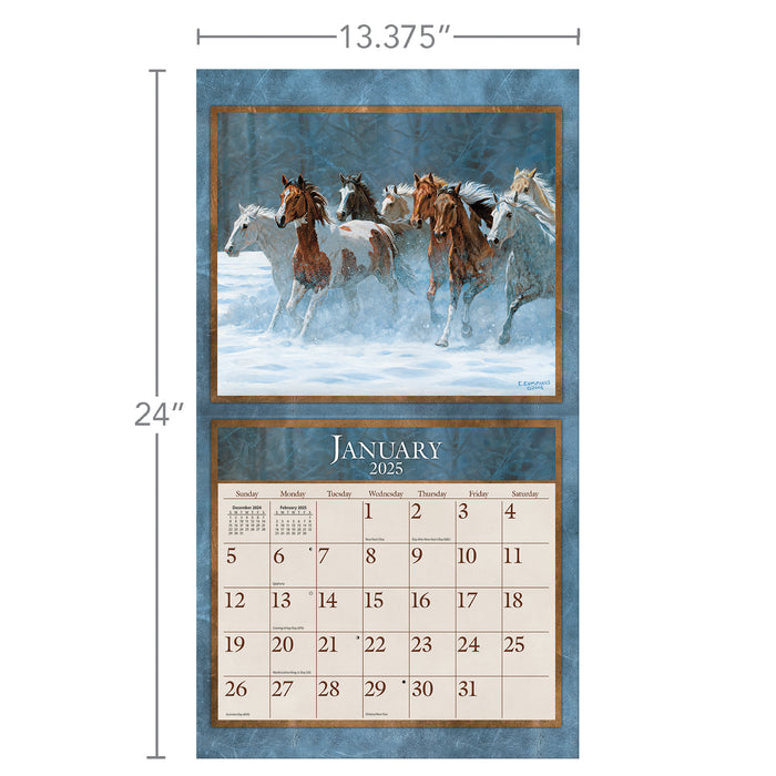 Calendar LANG 2025 - Horses In The Mist