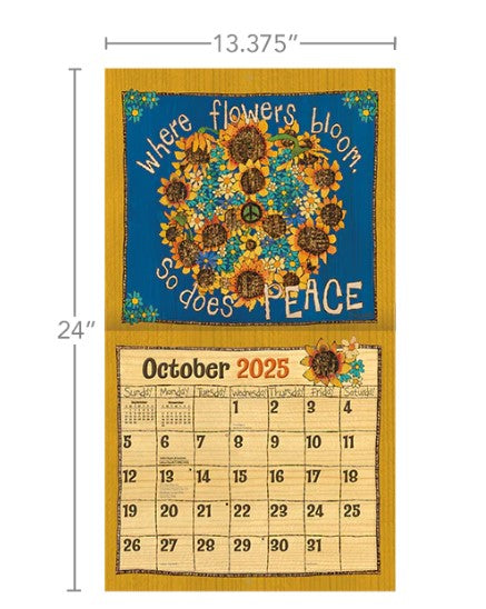 Calendar LANG 2025 - Painted Peace