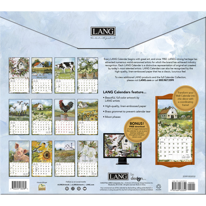 Calendar LANG 2025 - Fields Of Home