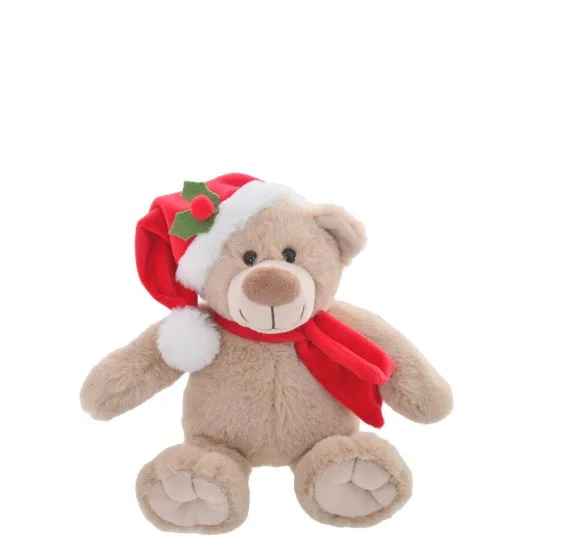 Plush Christmas Teddy Bear - Sml