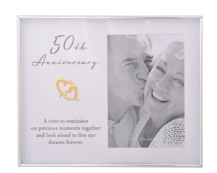 Love Heart 50th Anniversary Frame