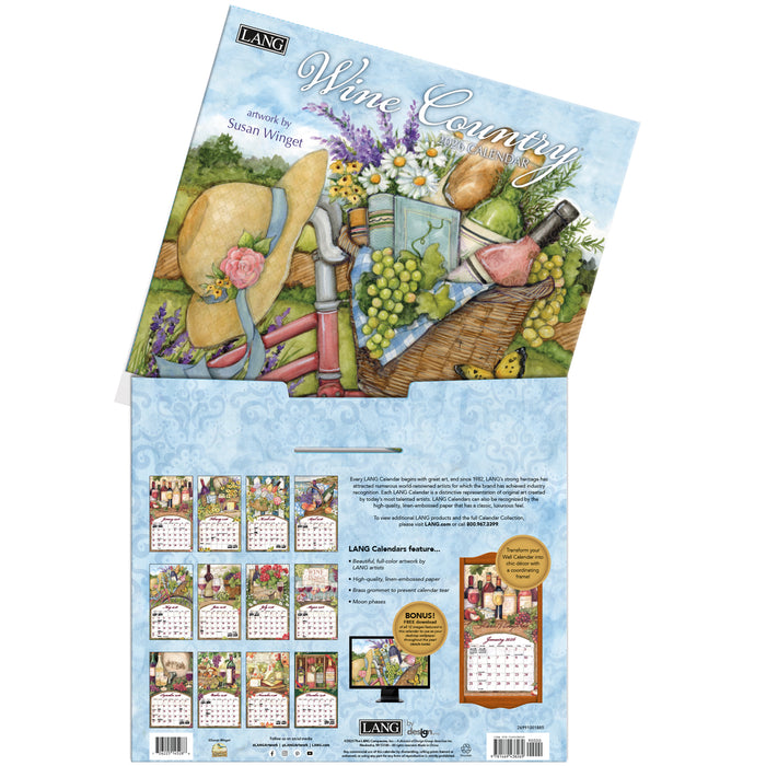 Calendar LANG 2026 - Wine Country