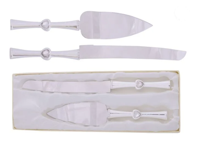 Diamond Heart Wedding Cake Serving Set