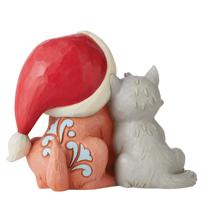 Heartwood Creek - Kitten & Puppy with Santa Hat