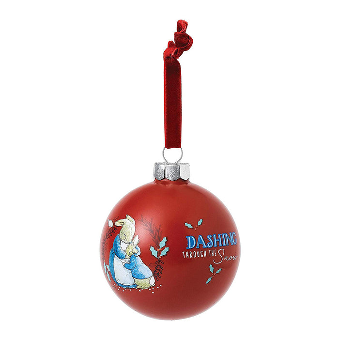 Beatrix Potter - Mrs. Rabbit & Peter Rabbit Christmas Bauble