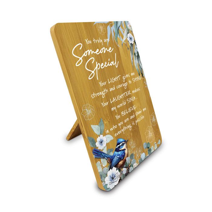 Bamboo Plaque - Cheeky Wrens SOMEONE SPECIAL