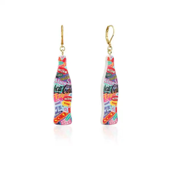 Coke Bottle Pop Drop Earrings