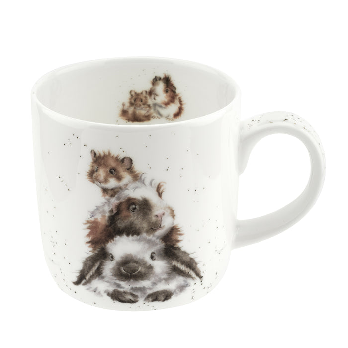 Wrendale Designs - 'Piggy In The Middle' Hamster Stack Mug