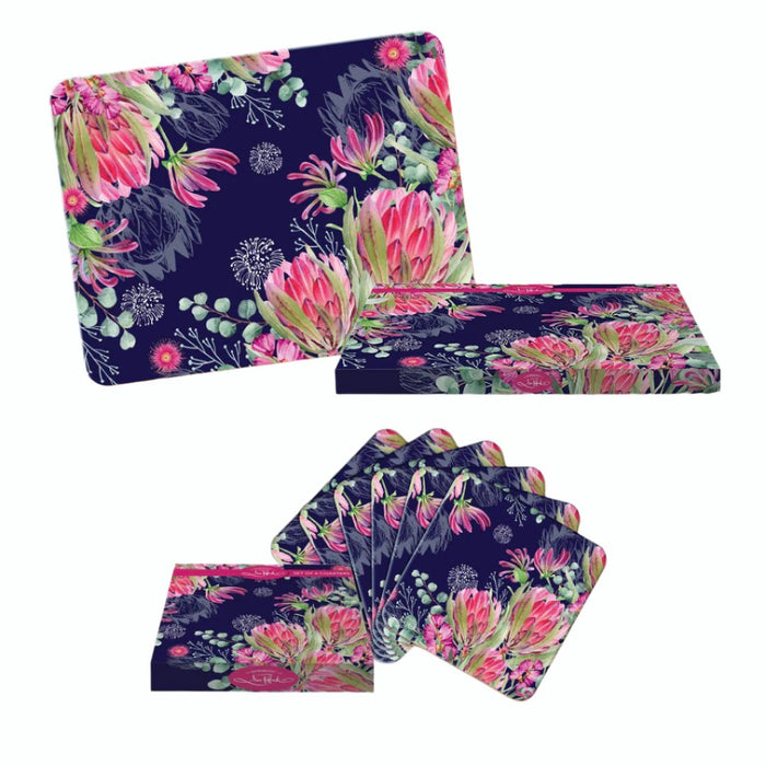 Lisa Pollock Blush Beauty Placemats - Set/6