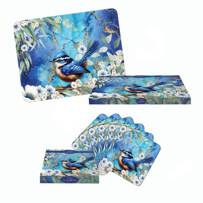 Lisa Pollock Cheeky Wrens Coasters - Set/6