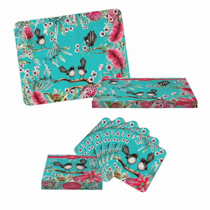 Lisa Pollock Willy Wagtails Placemats - Set/6