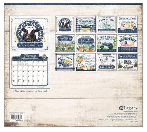 Calendar Legacy 2025 - Farm To Table