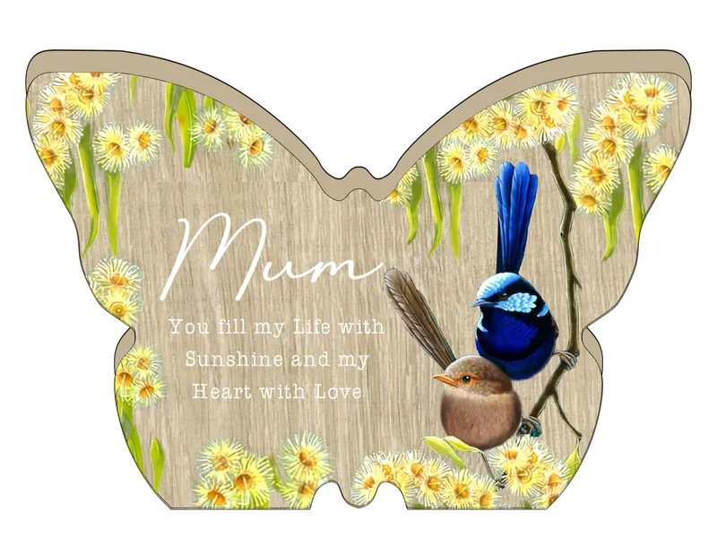 Nature's Grace Butterfly Plaque - Mum