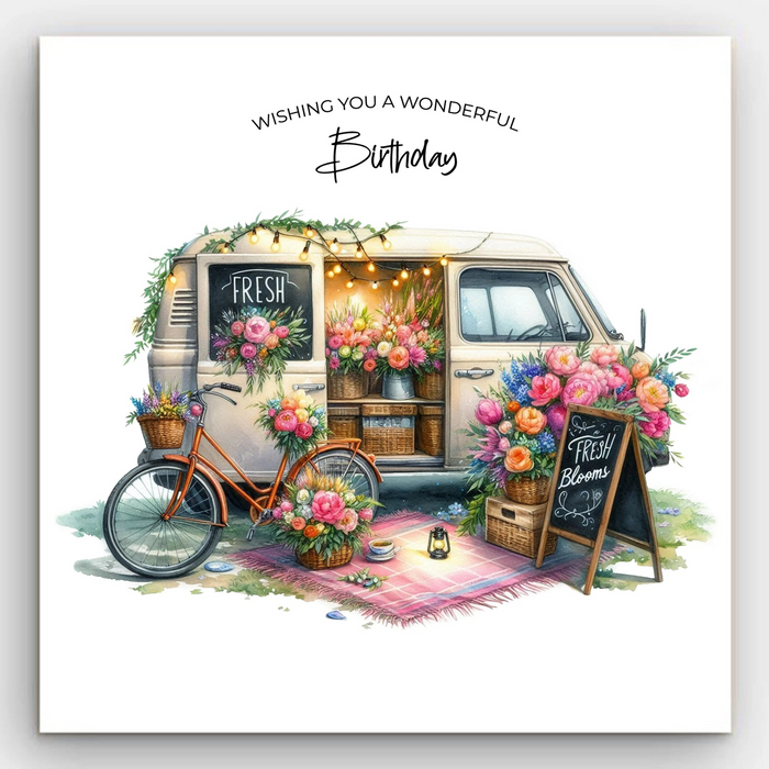 Happy Birthday - Fresh Blooms Card
