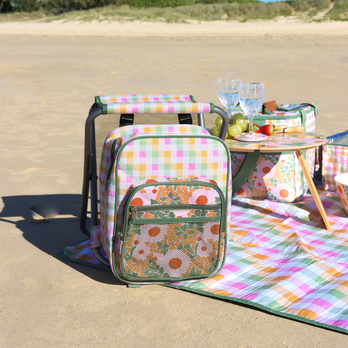 Spring Floral Picnic Cooler Chair