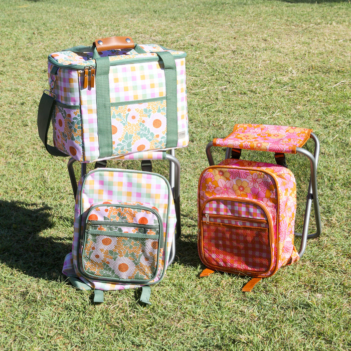 Spring Floral Picnic Cooler Chair