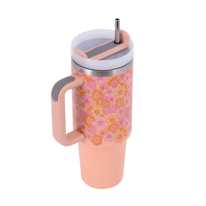 Retro Floral Insulated Tumbler