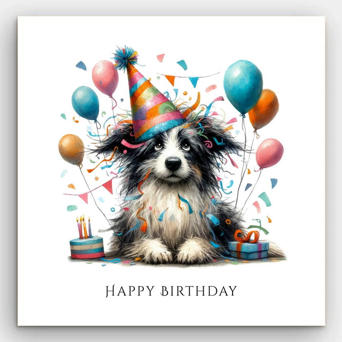 Happy Birthday - Collie Card