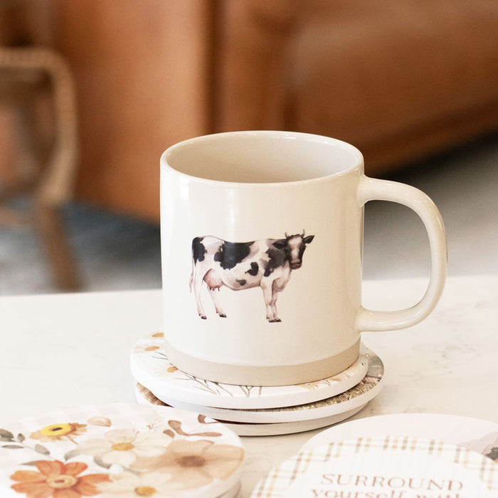 Rustic Meadow Dairy Cow Mug