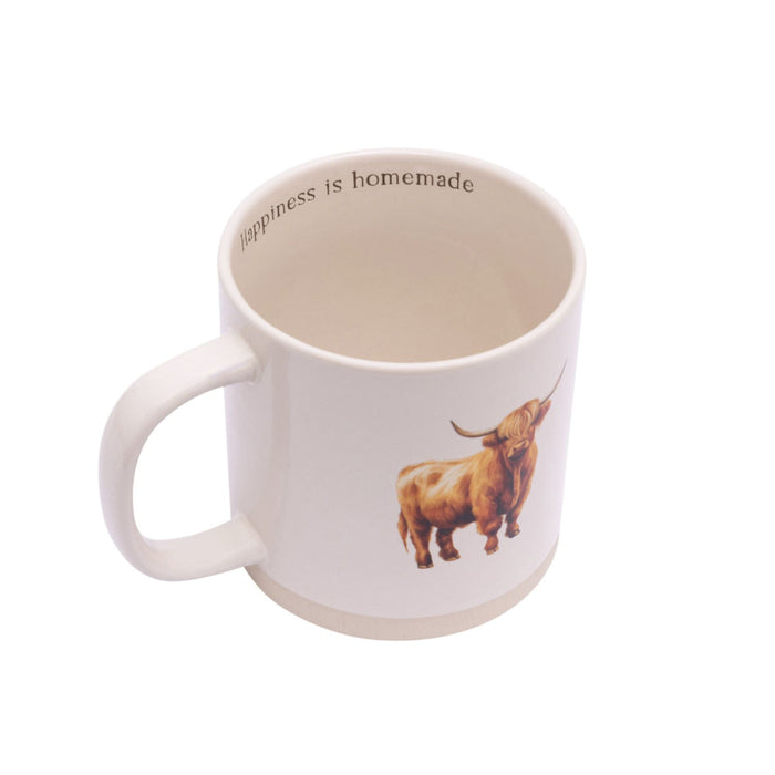 Rustic Meadow Highland Cow Mug