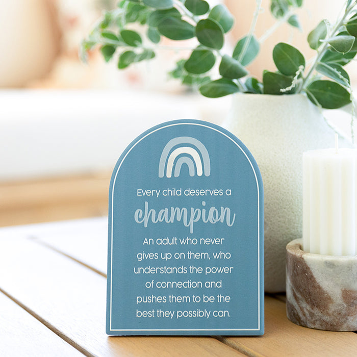 Teacher Sentiment Plaque - Champion