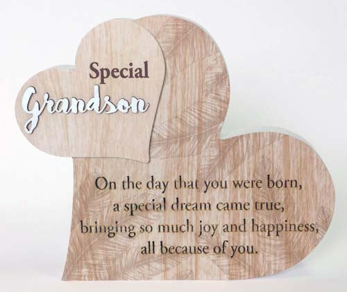 From My Heart Sentiment Block - Grandson