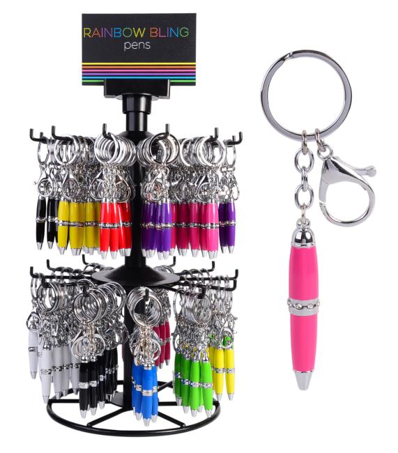 Rainbow Keyring Pen - Various Colours