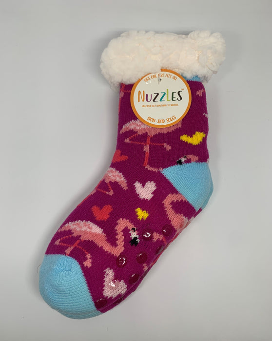 Nuzzles - Flamingo Hearts (Purple) - Girls (Approx Age 3-7)