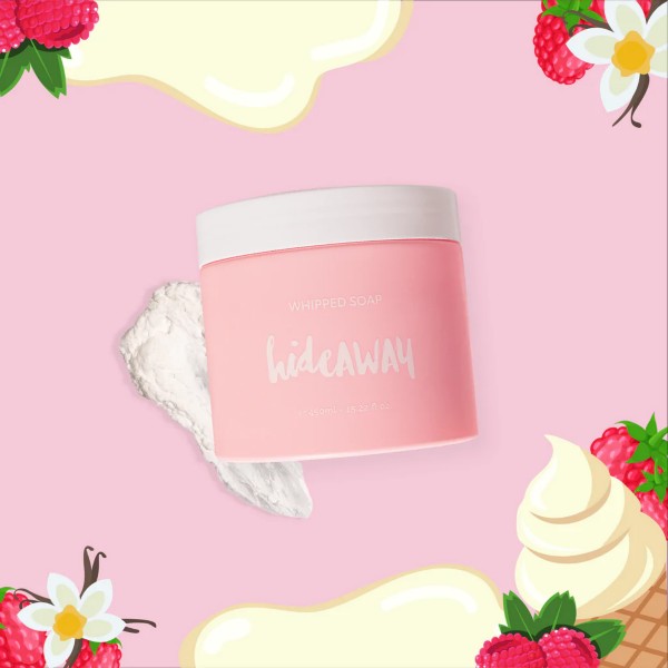 hideAWAY Whipped Soap - Raspberry Ripple