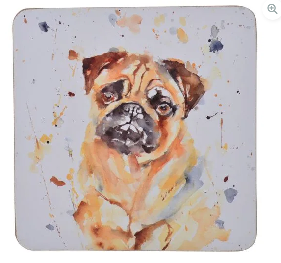 Pug Mans Best Friend Mug & Coaster Set