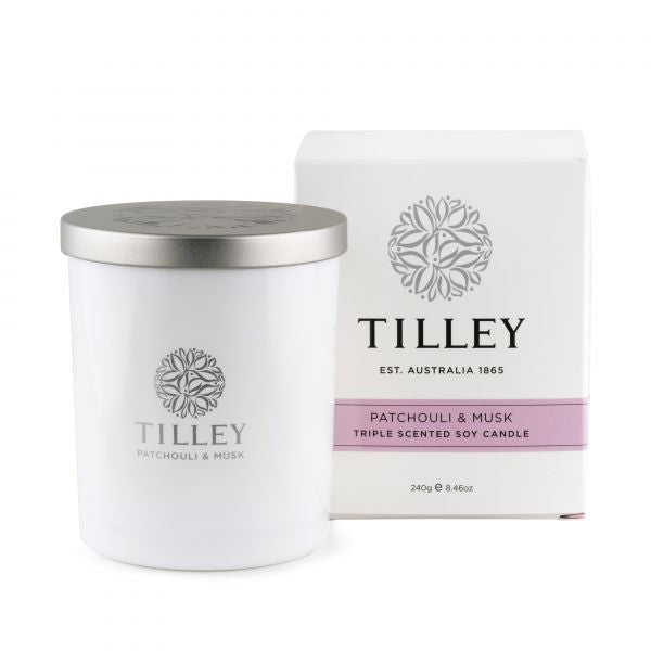 Tilley Patchouli & Musk Soy Candle - 240g