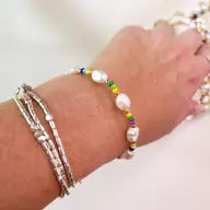 Rainbow Miyuki Freshwater Pearl Bracelet