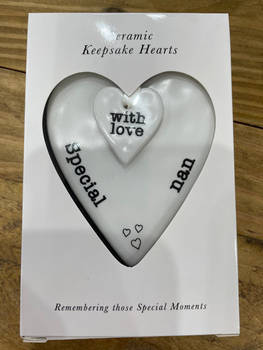 Ceramic Keepsake Hearts - Asst Styles