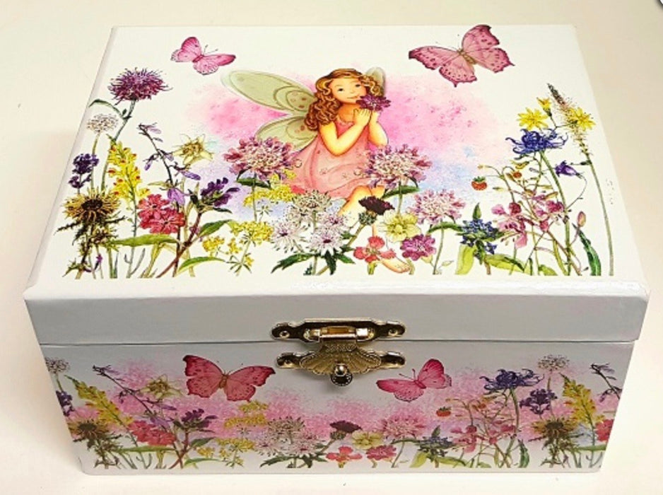 Musical Wild Flowers Fairy Jewellery Box