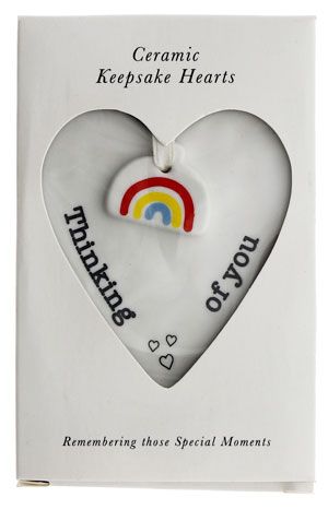 Ceramic Keepsake Hearts - Asst Styles