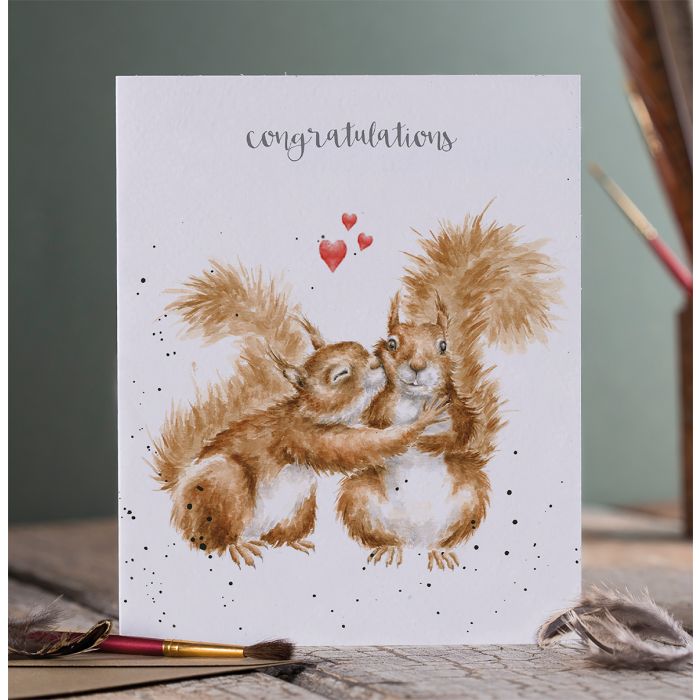 Wrendale Designs Card - Nuts About Each Other